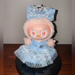 Labubu outfit- Pretty blue dress with a Tiara headband